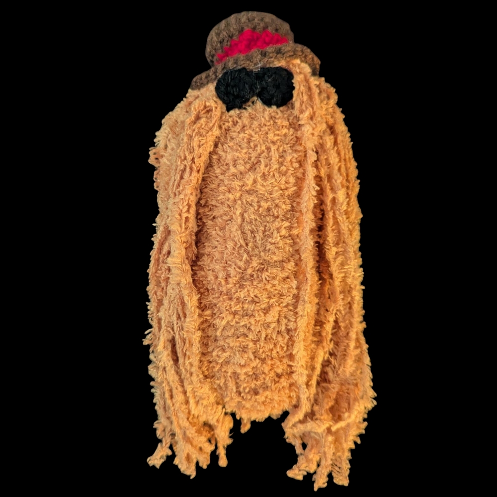 Handmade Crochet Plush Cousin ITT with Red Hat